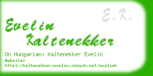 evelin kaltenekker business card